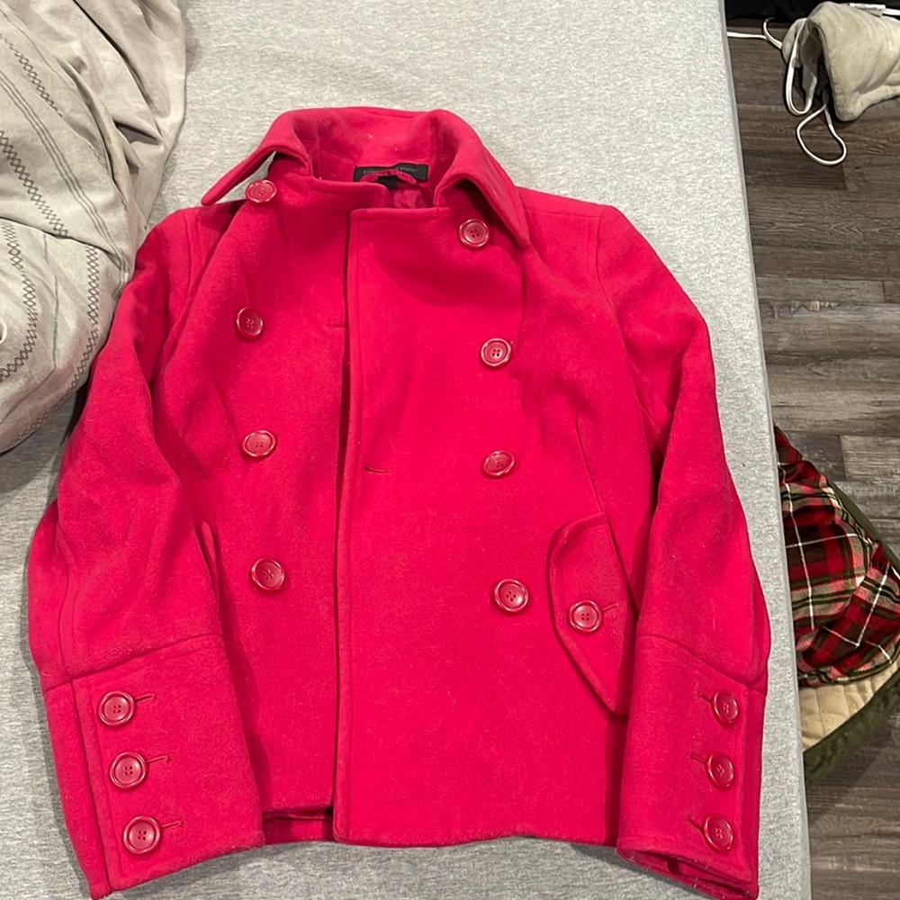 Red Express Pea coat jacket